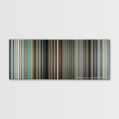 Mr. Nobody color palette canvas print: thousands of thin vertical stripes of color