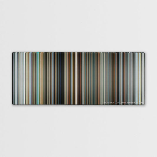 Mr. Nobody color palette canvas print: thousands of thin vertical stripes of color