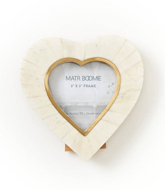 Mukhendu Heart Cream 3" Picture Frame