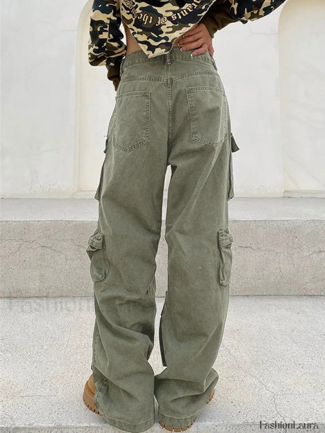 Multi Pockets Vintage Baggy Cargo Jeans