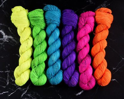 Destination Yarn fingering weight yarn Neon Spring Tonal FULL SKEIN SET