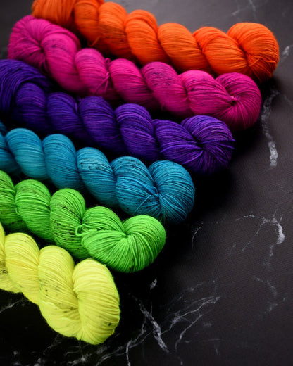 Destination Yarn fingering weight yarn Neon Spring Tonal FULL SKEIN SET