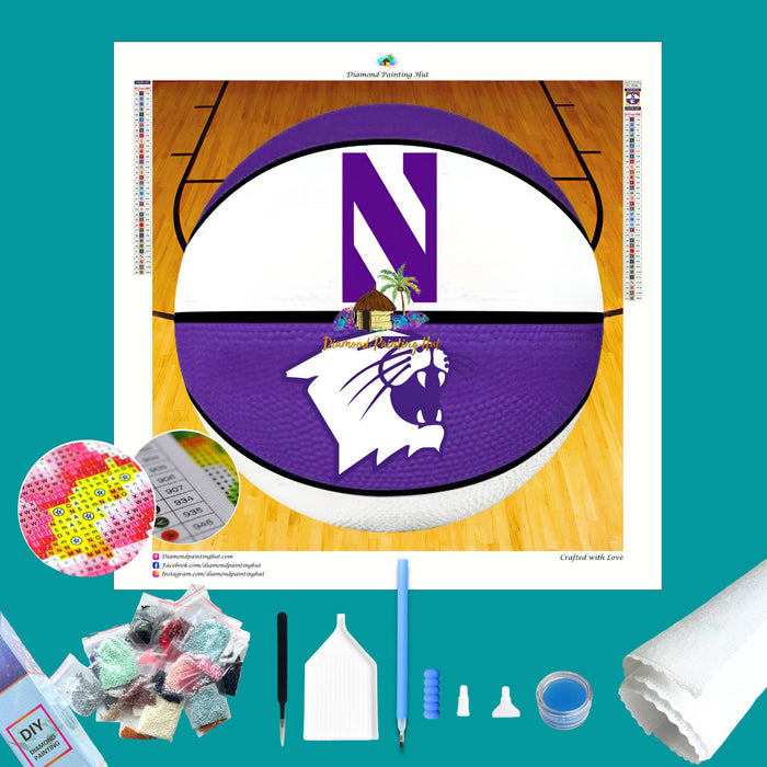 Northwestern Basketball Diamond Painting