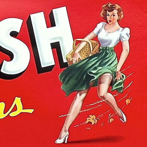 ON RUSH MELONS Fruit Crate Box Citrus Label 1940s
