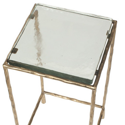 Ovard Accent Table: Top Glass Tabletop View