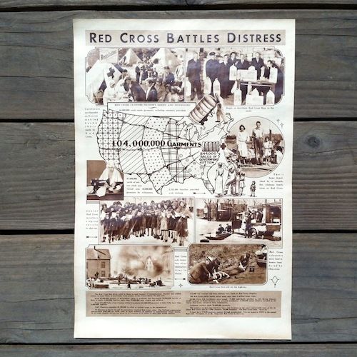 Palmyra Gazette AMERICAN RED CROSS Paper Poster 1933