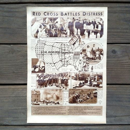 Palmyra Gazette AMERICAN RED CROSS Paper Poster 1933