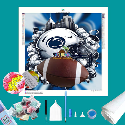Penn State Football Helmet Diamond Painting