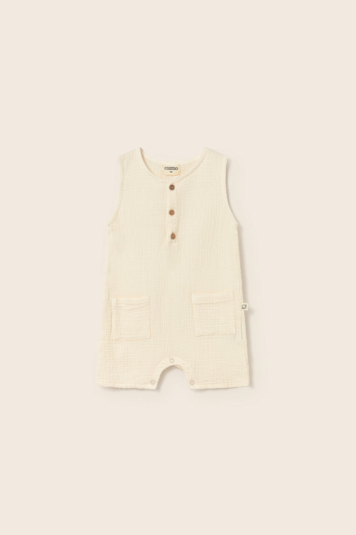 Pine Baby Jumpsuit in Ivory