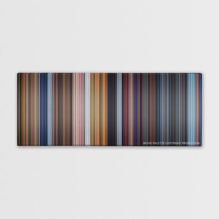 Pinocchio color palette canvas print: thousands of thin vertical stripes of color