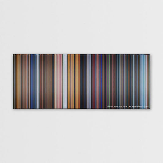 Pinocchio color palette canvas print: thousands of thin vertical stripes of color