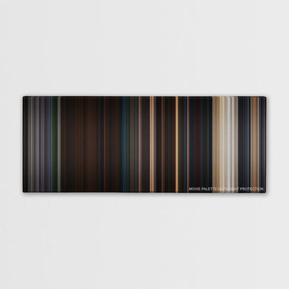 Planet of the Apes color palette canvas print: thousands of thin vertical stripes of color