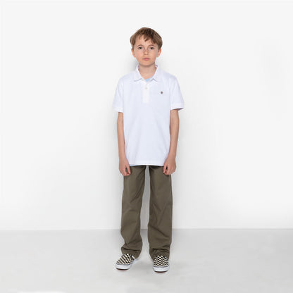 Polo Junior Manches Courtes En Coton Blanc SERGE BLANCO