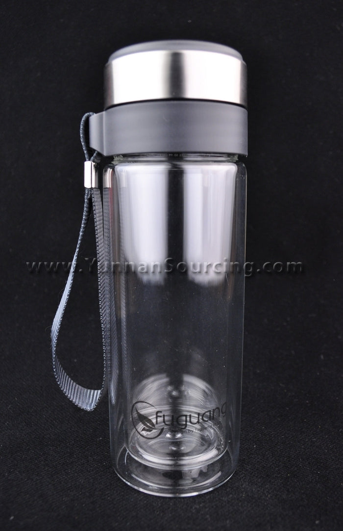 Portable Tea Thermos Heat-Tempered Double Layer Glass * 320ml | Yunnan Sourcing Tea Shop