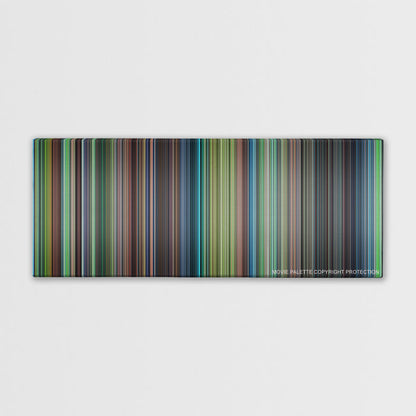 Princess Mononoke color palette canvas print: thousands of thin vertical stripes of color