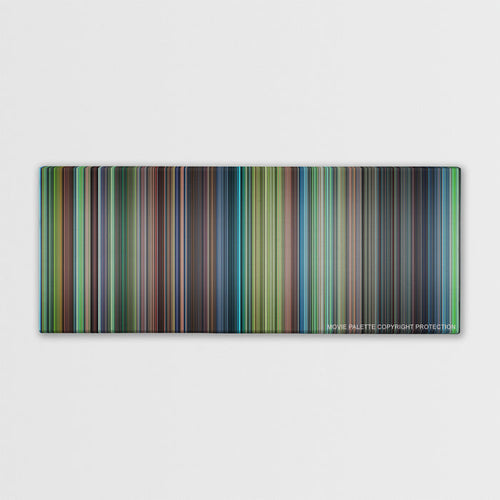 Princess Mononoke color palette canvas print: thousands of thin vertical stripes of color