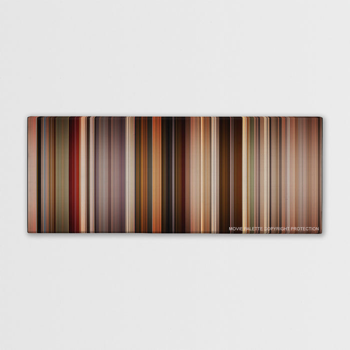Pulp Fiction color palette canvas print: thousands of thin vertical stripes of color