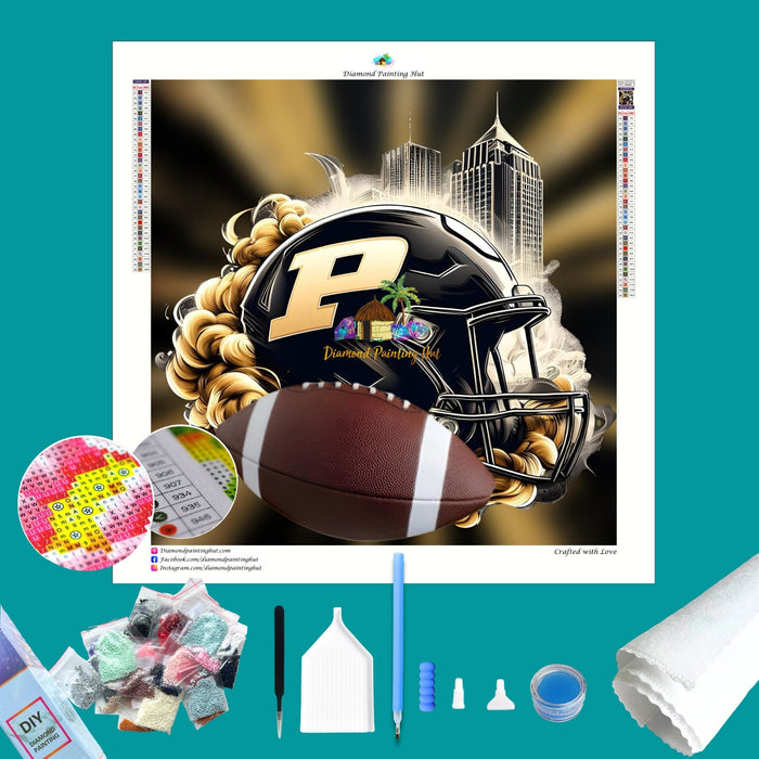 Purdue Football Helmet Diamond Painting