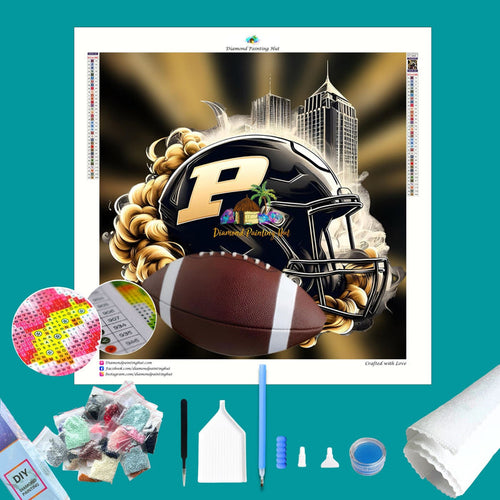 Purdue Football Helmet Diamond Painting