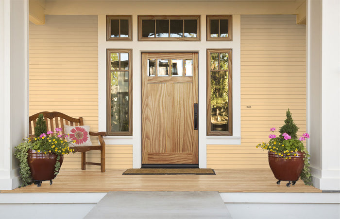 Retique It Raw Wood Kit (Med) in dark wood finish, showcasing the natural textured grained wood surface for door renovation.