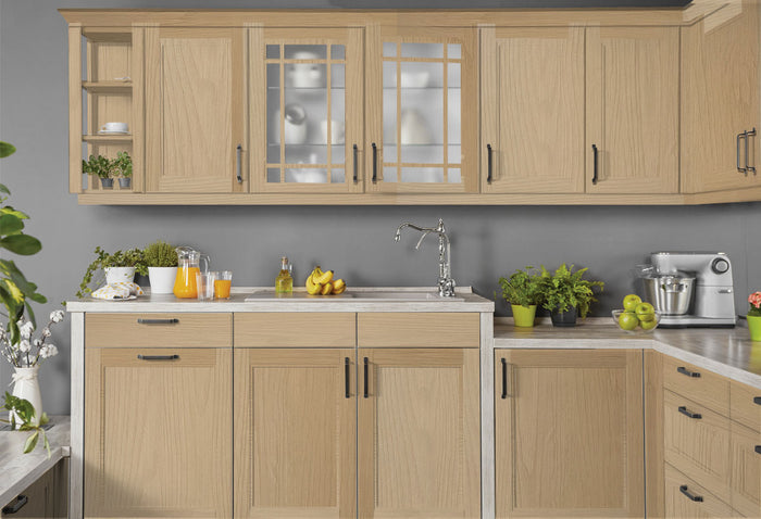 Light wood Raw Wood Kit from Retique It Wood'n Finish Kits, featuring textured light wood grain for kitchen cabinets.