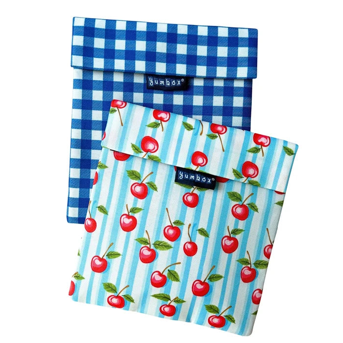 Reusable Sandwich Bags 2-Pack - Vichy & Cherries
