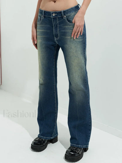 Rhinestone Chrome Hearts Flare Leg Jeans