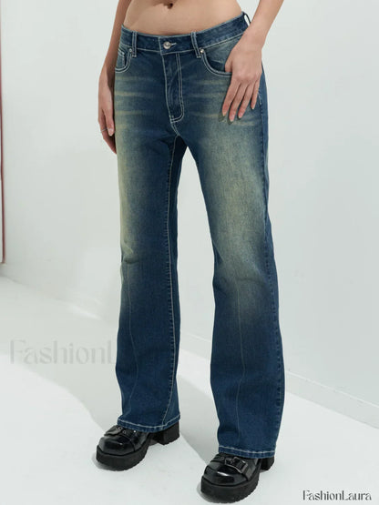 Rhinestone Chrome Hearts Flare Leg Jeans