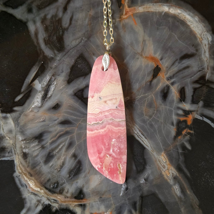 Rhodochrosite Pendant Variants - Artisan Made