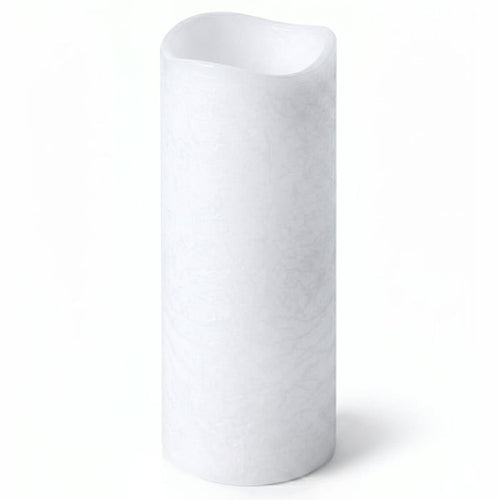 Richland 4" x 10" Large LED Pillar Candle with Wavy Top - Set of 6