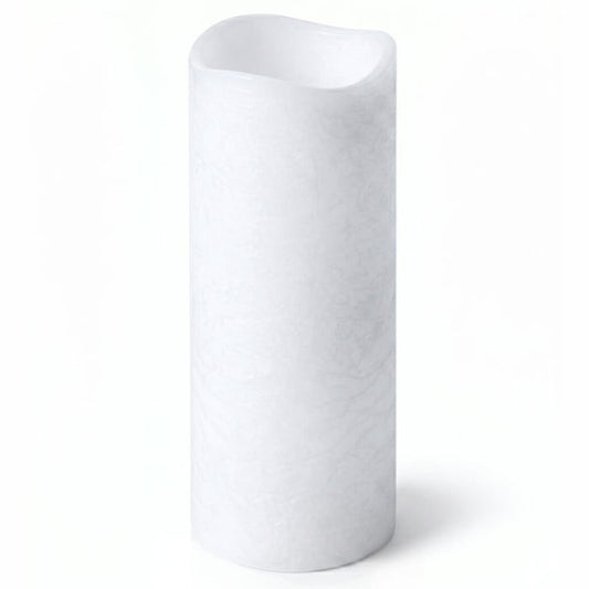 Richland 4" x 10" Large LED Pillar Candle with Wavy Top - Set of 6