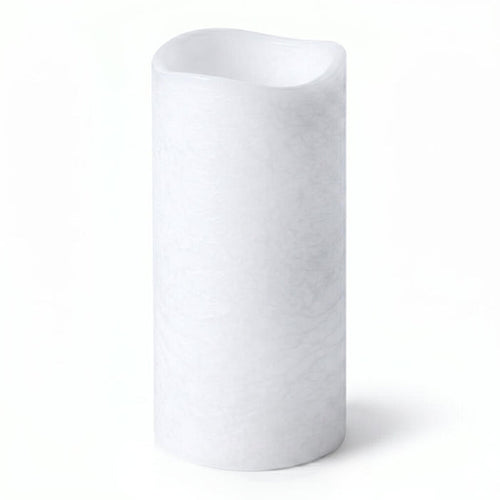 Richland 4" x 8" Large LED Pillar Candle with Wavy Top - Set of 6