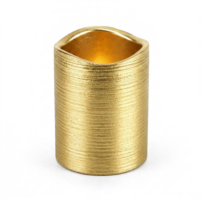 Richland Gold Metallic Wavy Top LED Candle