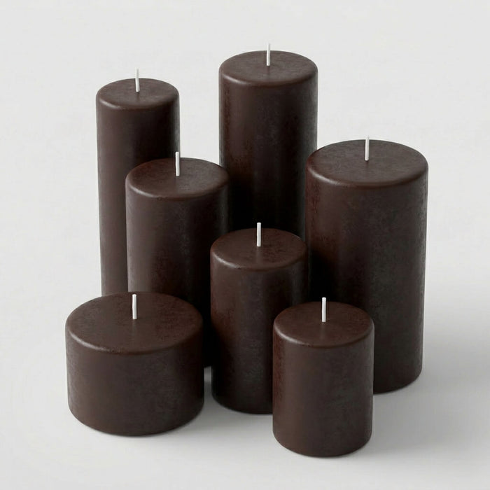 Richland Pillar Candle 3"x9" Dark Chocolate