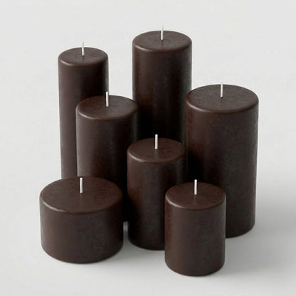 Richland Pillar Candle 3"x9" Dark Chocolate