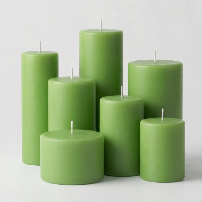 Richland Pillar Candle 3"x9" Green