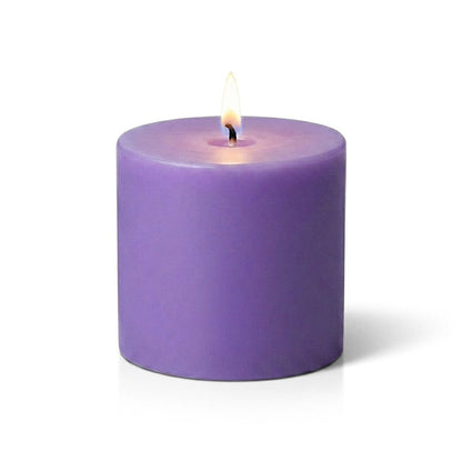 Richland Pillar Candles 3"x3" Lavender Set of 24