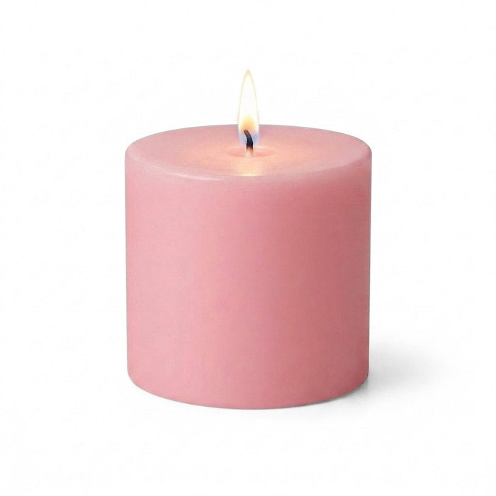 Richland Pillar Candles 3"x3" Pink Set of 24