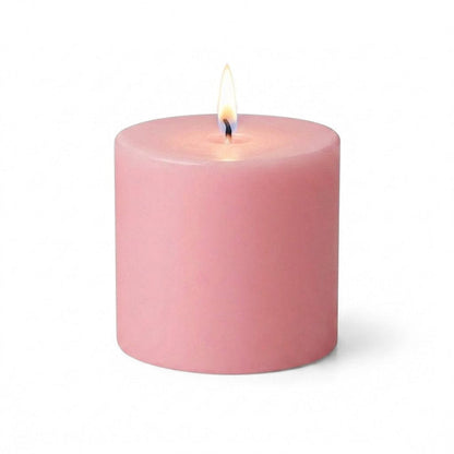 Richland Pillar Candles 3"x3" Pink Set of 24