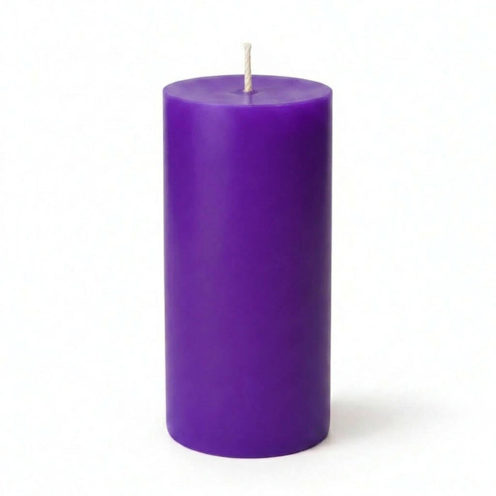 Richland Pillar Candles 3"x6" Purple Set of 6