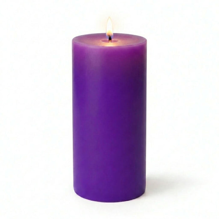 Richland Pillar Candles 3"x6" Purple Set of 6