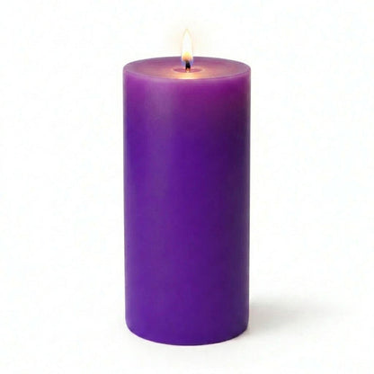 Richland Pillar Candles 3"x6" Purple Set of 6