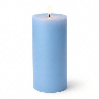 Richland Pillar Candles 3"x9" Light Blue Set of 6