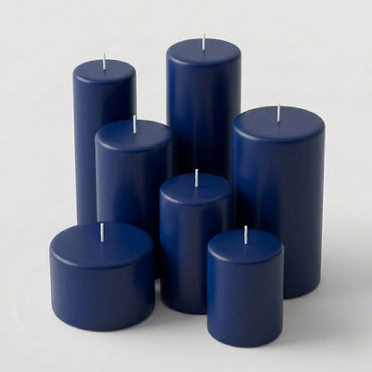 Richland Pillar Candles 3"x9" Navy Blue Set of 12