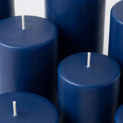 Richland Pillar Candles 3"x9" Navy Blue Set of 12