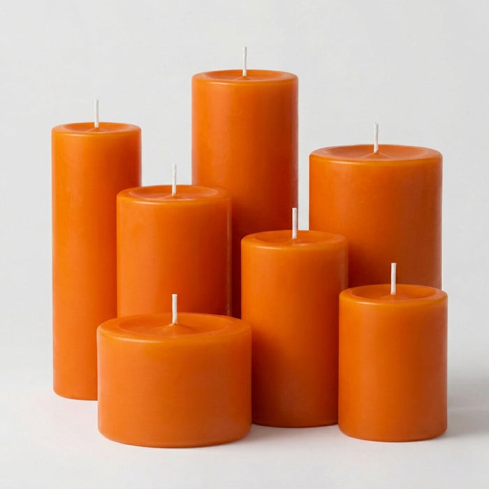 Richland Pillar Candles 3"x9" Orange Set of 6