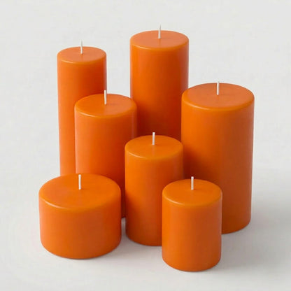 Richland Pillar Candles 3"x9" Orange Set of 6