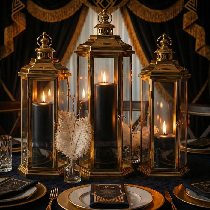 Richland Pillar Candles 4 x4", 4"x6" & 4"x9 Black Set of 18
