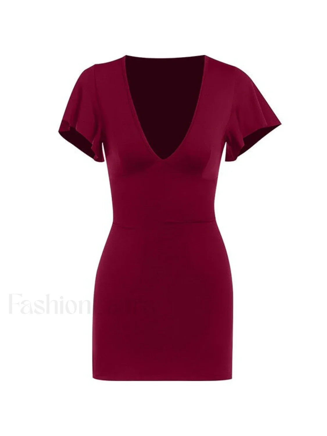 Ruffle Sleeve Bodycon Mini Dress