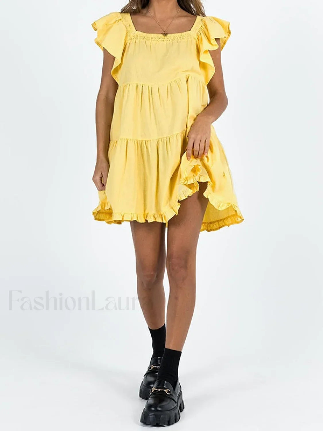 Ruffle Tiered Mini Dress